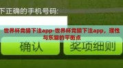 世界杯竞猜下注app-世界杯竞猜下注app，理性与乐趣的平衡点