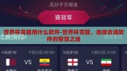 世界杯竞猜用什么软件-世界杯竞猜，选择合适软件的智慧之选