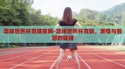 足球世界杯竞猜官网-足球世界杯竞猜，激情与智慧的碰撞