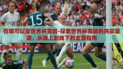 在哪可以买世界杯竞猜-探索世界杯竞猜的购买渠道，从线上到线下的全面指南