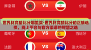 世界杯竞猜比分哪里买-世界杯竞猜比分的正确选择，线上平台与官方渠道的智慧之选