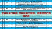 世界杯盘口推荐-世界杯盘口策略，洞悉胜负的智慧之选