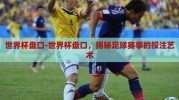 世界杯盘口-世界杯盘口，揭秘足球赛事的投注艺术