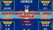 篮球世界杯竞猜分析-篮球世界杯竞猜，洞察胜负的智慧与乐趣