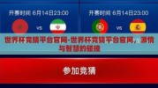 世界杯竞猜平台官网-世界杯竞猜平台官网，激情与智慧的碰撞