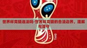 世界杯竞猜违法吗-世界杯竞猜的合法边界，理解与遵守