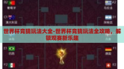 世界杯竞猜玩法大全-世界杯竞猜玩法全攻略，解锁观赛新乐趣