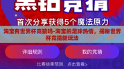淘宝有世界杯竞猜吗-淘宝的足球热情，揭秘世界杯竞猜新玩法
