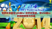 世界杯竞猜宇v98典tv-世界杯竞猜，宇v98典tv的独特视角与乐趣