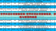 世界杯足彩竞猜赛程表-世界杯足彩竞猜赛程表，激情与智慧的碰撞