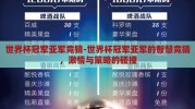 世界杯冠军亚军竞猜-世界杯冠军亚军的智慧竞猜，激情与策略的碰撞