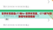世界杯竞猜组c77典tv-世界杯竞猜，C77典TV的激情与智慧碰撞