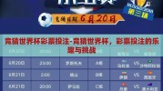 竞猜世界杯彩票投注-竞猜世界杯，彩票投注的乐趣与挑战