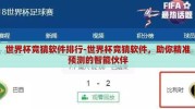 世界杯竞猜软件排行-世界杯竞猜软件，助你精准预测的智能伙伴