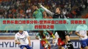 世界杯盘口赔率分析-世界杯盘口赔率，洞察胜负的智慧之窗