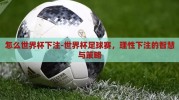 怎么世界杯下注-世界杯足球赛，理性下注的智慧与策略