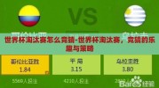 世界杯淘汰赛怎么竞猜-世界杯淘汰赛，竞猜的乐趣与策略