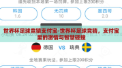 世界杯足球竞猜支付宝-世界杯足球竞猜，支付宝里的激情与智慧碰撞