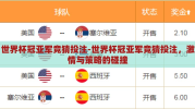 世界杯冠亚军竞猜投注-世界杯冠亚军竞猜投注，激情与策略的碰撞