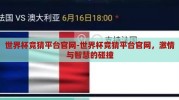 世界杯竞猜平台官网-世界杯竞猜平台官网，激情与智慧的碰撞