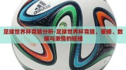 足球世界杯竞猜分析-足球世界杯竞猜，策略、数据与激情的碰撞