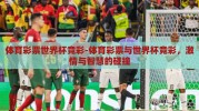 体育彩票世界杯竞彩-体育彩票与世界杯竞彩，激情与智慧的碰撞