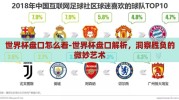 世界杯盘口怎么看-世界杯盘口解析，洞察胜负的微妙艺术