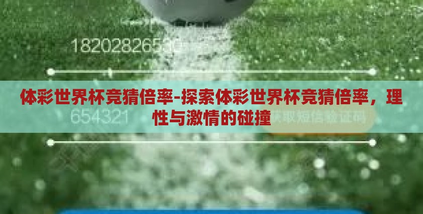 体彩世界杯竞猜倍率-探索体彩世界杯竞猜倍率，理性与激情的碰撞