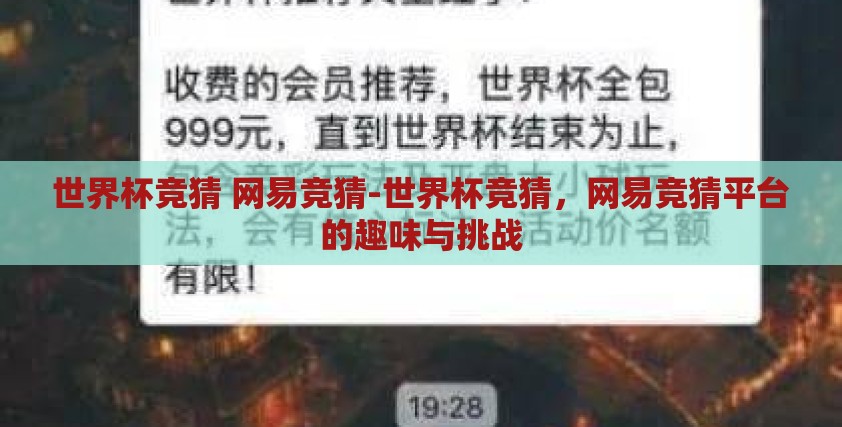 世界杯竞猜 网易竞猜-世界杯竞猜,网易竞猜平台的趣味与挑战 世界杯竞猜 网易竞猜-世界杯竞猜,网易竞猜平台的趣味与挑战