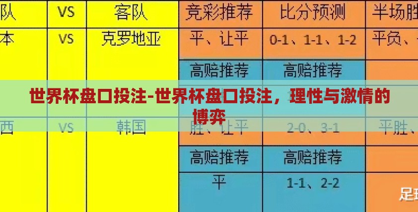 世界杯盘口投注-世界杯盘口投注,理性与激情的博弈 世界杯盘口投注-世界杯盘口投注,理性与激情的博弈