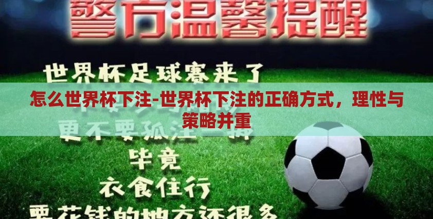 怎么世界杯下注-世界杯下注的正确方式，理性与策略并重