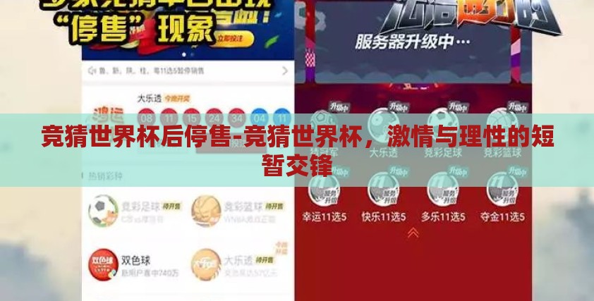 竞猜世界杯后停售-竞猜世界杯,激情与理性的短暂交锋 竞猜世界杯后停售-竞猜世界杯,激情与理性的短暂交锋