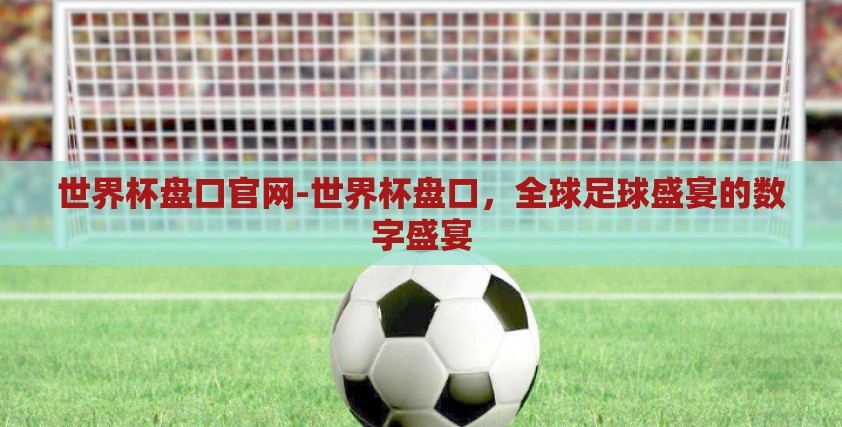 世界杯盘口官网-世界杯盘口，全球足球盛宴的数字盛宴