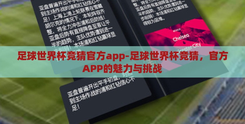 足球世界杯竞猜官方app-足球世界杯竞猜，官方APP的魅力与挑战