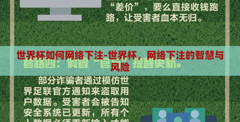 世界杯如何网络下注-世界杯，网络下注的智慧与风险
